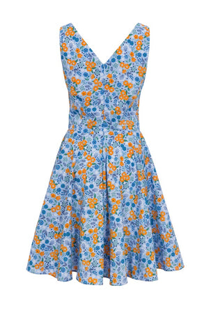 Ella Sky Blue Print Dress